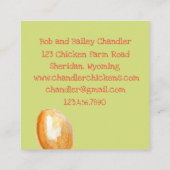 養鶏生卵の販売カスタム用 スクエア名刺 (裏面)