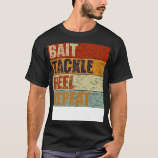 餌仕掛けリールリピートレトロ Tシャツ