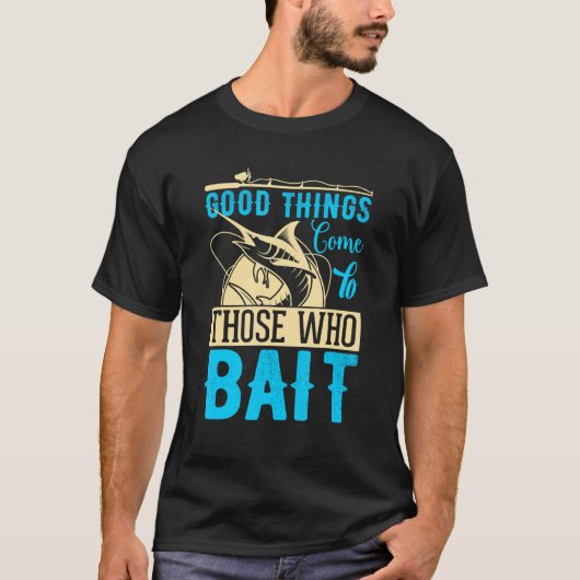 餌付け来の人に良い魚釣りパパFis Tシャツ (正面)