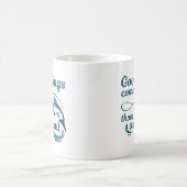 餌付け来をする人に良いこと コーヒーマグカップ (中央)