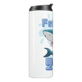 餌帯のサメ、漫画スタイル タンブラー (回転左)