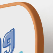 餌帯のサメ、漫画スタイル ピックルボールラケット (左詳細)