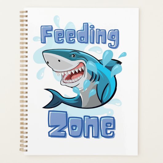 餌帯のサメ、漫画スタイル プランナー手帳 (正面)