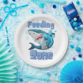 餌帯のサメ、漫画スタイル ペーパープレート (パーティー)