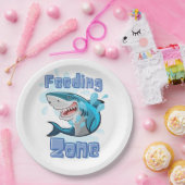 餌帯のサメ、漫画スタイル ペーパープレート (パーティー)
