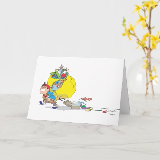 餞別の挨拶状 カード (黄色い花)