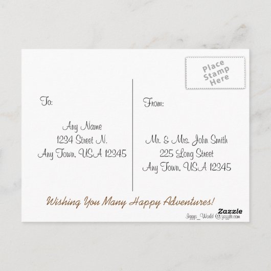 餞別の飛行機 ポストカード (裏面)