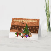 餞別及びメリークリスマスの休日のキリン シーズンカード (正面)