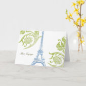 餞別、エッフェルの挨拶状 カード (黄色い花)