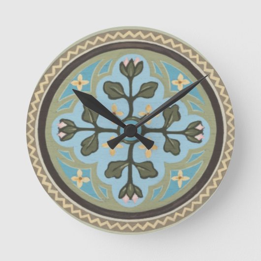 館のパネルII ラウンド壁時計 (正面)