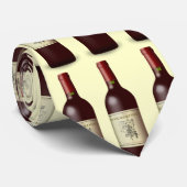 館の城のラベルのフランスのな赤ワインのボトル ネクタイ (ロール)