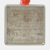 館のd'Anetのフェスティバル メタルオーナメント (正面)