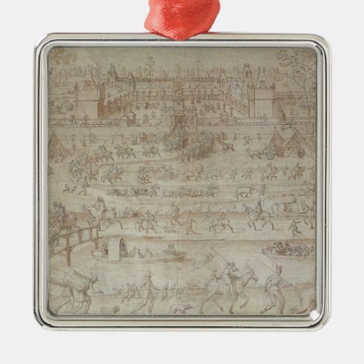 館のd'Anetのフェスティバル メタルオーナメント (正面)