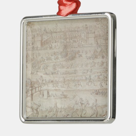 館のd'Anetのフェスティバル メタルオーナメント (左)