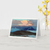 館山五色ヶ原、吉田、木版画 カード (黄色い花)