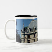 館d'Azay leRideauの一般的な見解 ツートーンマグカップ (左)