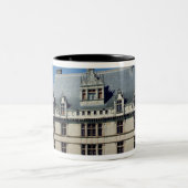 館d'Azay leRideauの一般的な見解 ツートーンマグカップ (中央)
