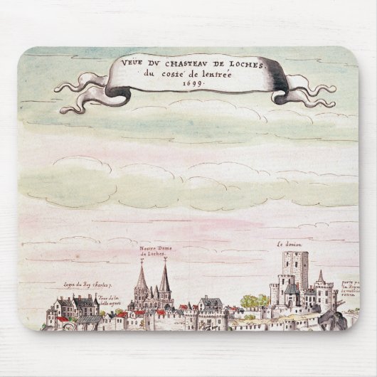 館de Loches 1699年の眺め マウスパッド (正面)