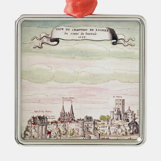 館de Loches 1699年の眺め メタルオーナメント (正面)