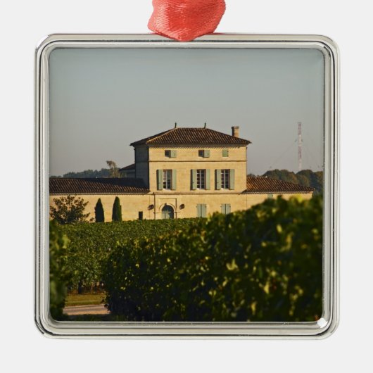 館Lafleur Petrusおよびブドウ園、Pomerolで、 メタルオーナメント (正面)