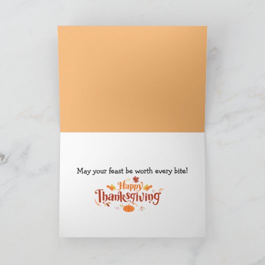 饗宴ジレンマを受けて感謝祭をおもしろい受ける シーズンカード (内部)