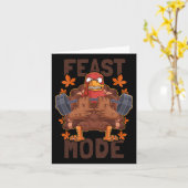 饗宴モード重量持ち上げ七面七日感謝祭C カード (黄色い花)