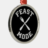 饗宴モード – いじめっ食べて，空腹 – おもしろいノベルティ メタルオーナメント (右)