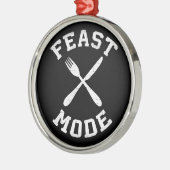 饗宴モード – いじめっ食べて，空腹 – おもしろいノベルティ メタルオーナメント (左)