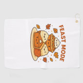 饗宴モード – かわいい秋の心地よい食べ物プレートboxy T ゴルフタオル (横)
