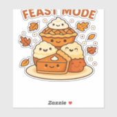 饗宴モード – かわいい秋の心地よい食べ物プレートboxy T シール (シート)