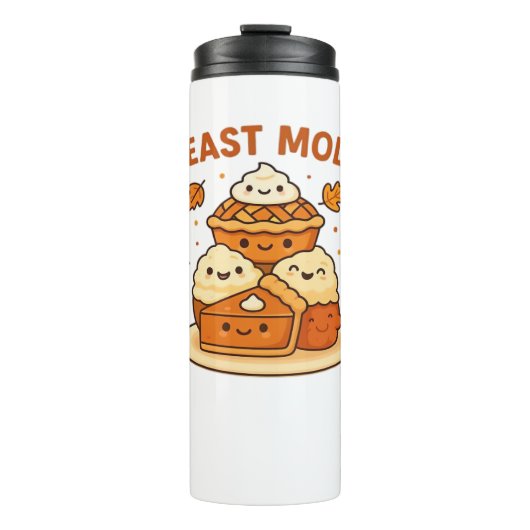 饗宴モード – かわいい秋の心地よい食べ物プレートboxy T タンブラー (正面)