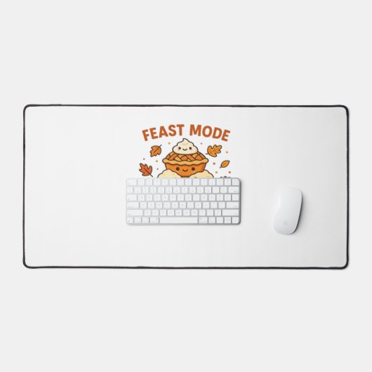 饗宴モード – かわいい秋の心地よい食べ物プレートboxy T デスクマット (キーボード&マウス)