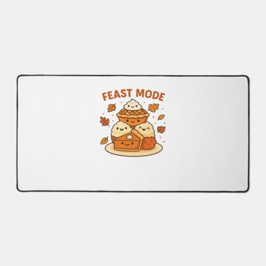 饗宴モード – かわいい秋の心地よい食べ物プレートboxy T デスクマット (正面)