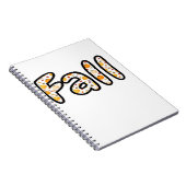 饗宴モード – かわいい秋の心地よい食べ物プレートboxy T ノートブック (右側)