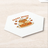 饗宴モード – かわいい秋の心地よい食べ物プレートboxy T ペーパーコースター (アングル)