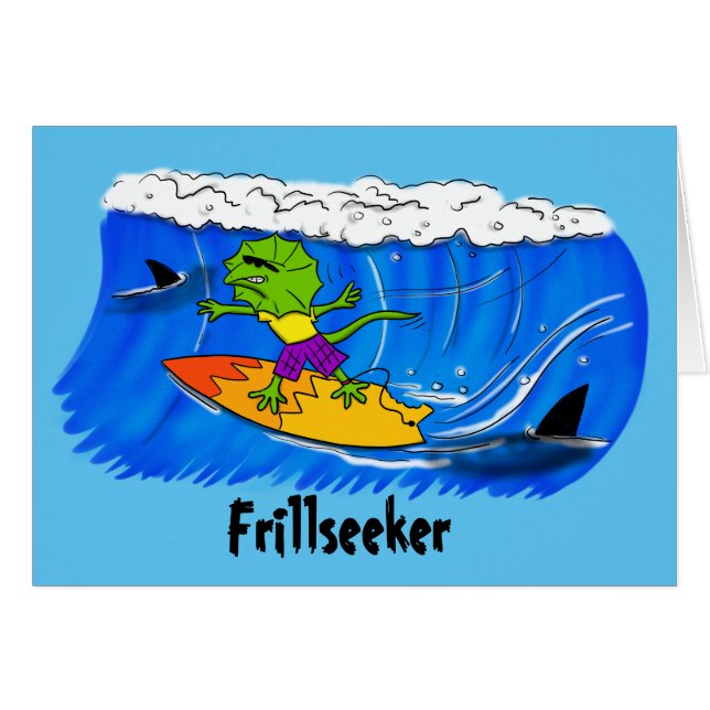 首おもしろいトカゲサーフィン。 (正面横)