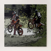 首と首 – モトクロスレーサージグソーパズル ジグソーパズル (横)