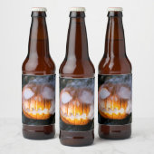 首なし騎士のカボチャのランタン　炎と化す ビールラベル (ボトル)