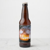 首なし騎士のカボチャのランタン　炎と化す ビールラベル (正面)