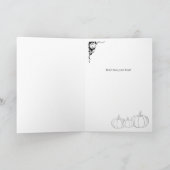 首なし騎士のハロウィン グリーティング カード (内部)