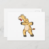 首に結び目のあるキリン ポストカード (正面/裏面)