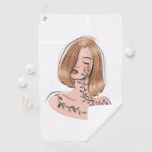 首に葉ゴルフタ最高のウルの人 ゴルフタオル (インサイチュ)