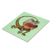 首のついたトカゲ タイル (側面)