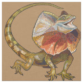 首のついたトカゲ ファブリック (クローズアップ)