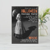 首のない不気味な女性ユニークハロウィンパーティー 招待状 (スタンド正面)