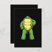 首のなクールいカメのハロウィーンのおもしろい装束 エンクロージャーカード (正面/裏面)