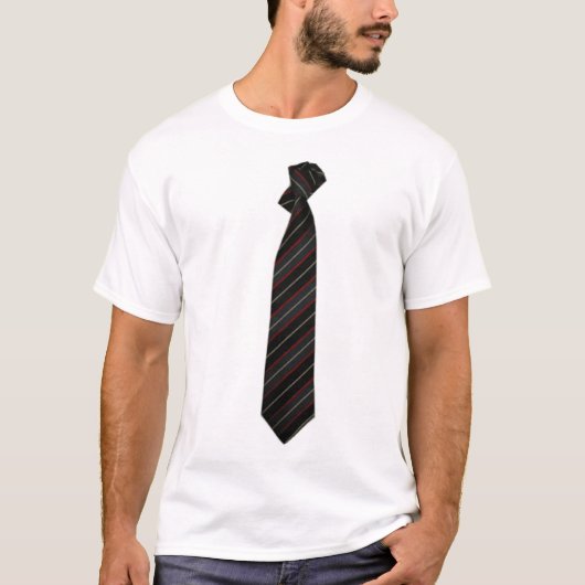 首のタイのワイシャツ Tシャツ (正面)