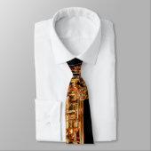 首のタイの社会的な実物大のサクソフォーン ネクタイ (タイ)