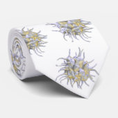 首のタイ-白いキャンバスの血小板(Activiated) ネクタイ (ロール)