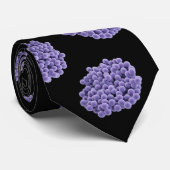 首のタイ- MRSA (黒い背景ですみれ色) ネクタイ (ロール)